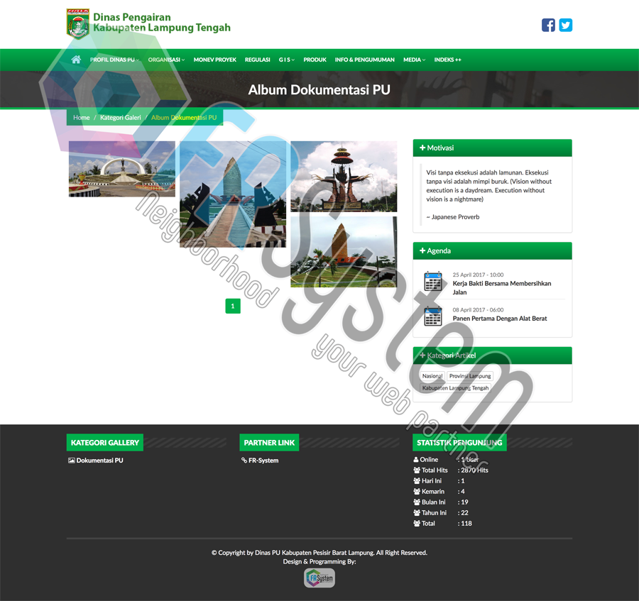 Web Informasi CV. FR-SYSTEM WEB LAMPUNG