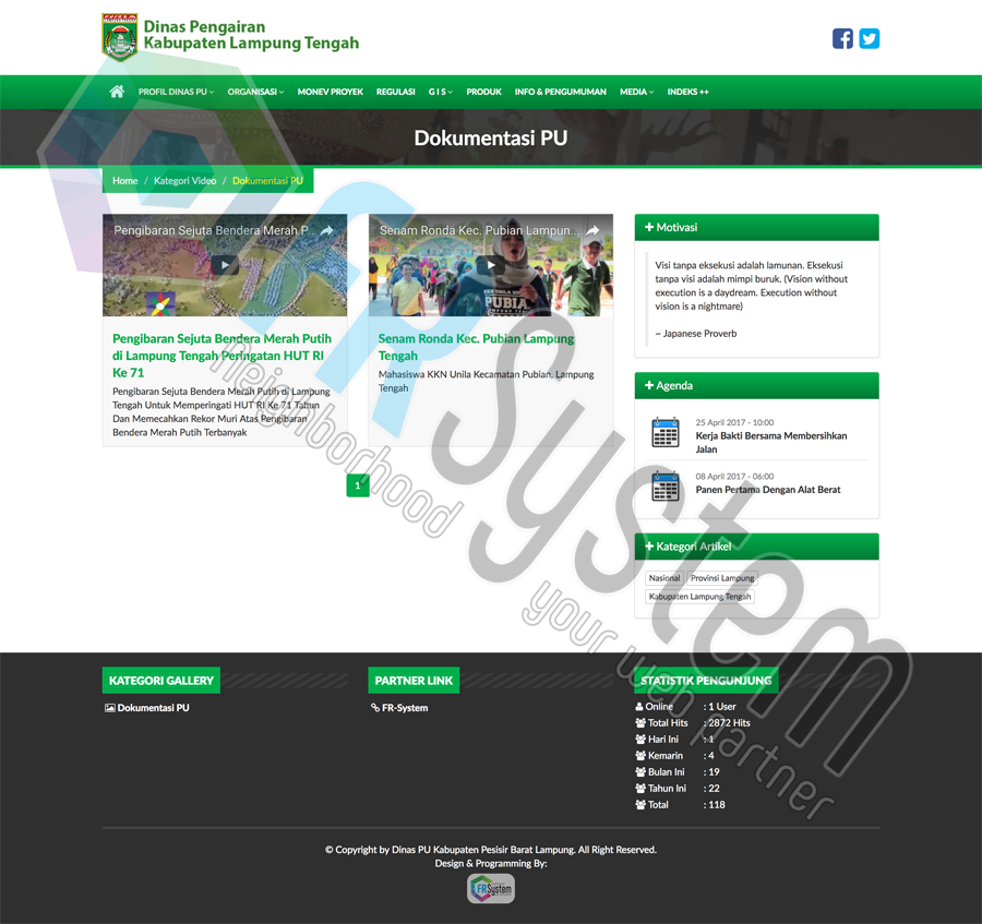 Web Informasi CV. FR-SYSTEM WEB LAMPUNG