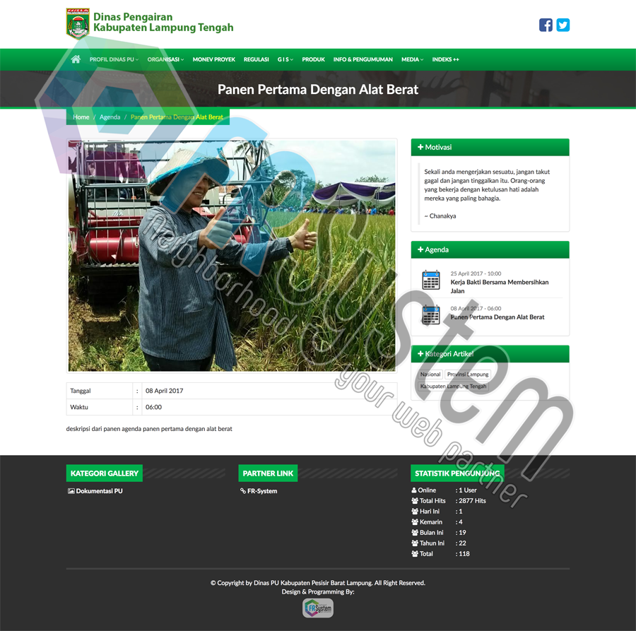 Web Informasi CV. FR-SYSTEM WEB LAMPUNG