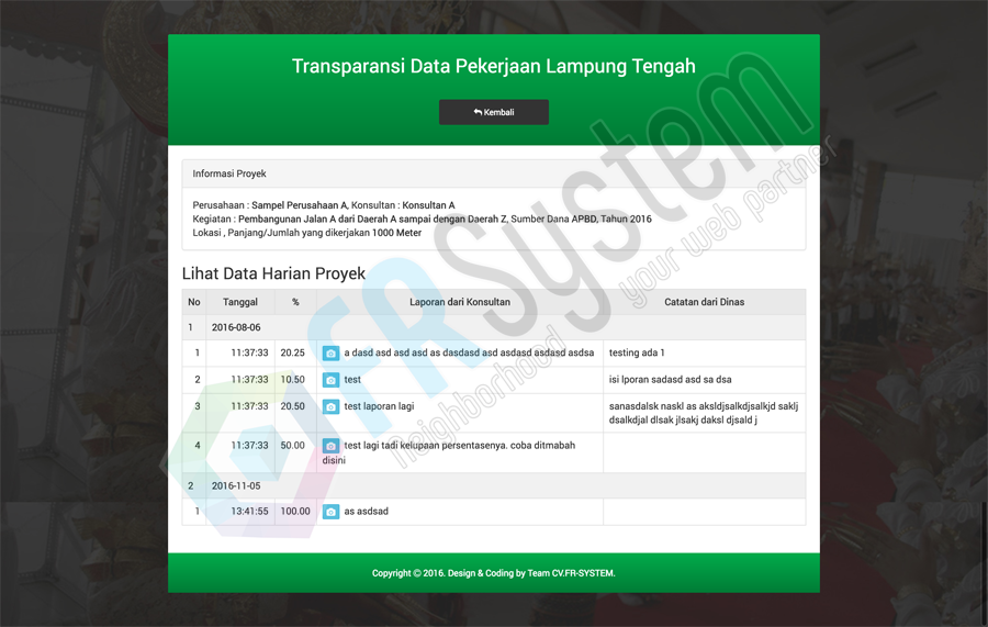 E-Monev - CV. FR-SYSTEM WEB LAMPUNG