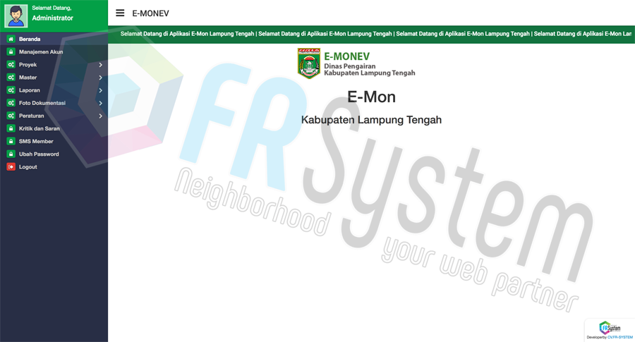 E-Monev - CV. FR-SYSTEM WEB LAMPUNG